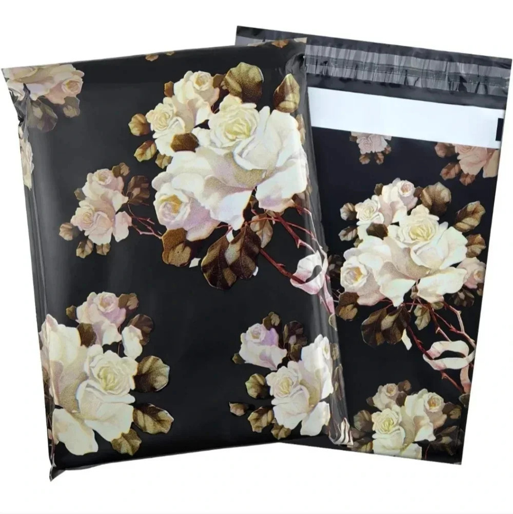10X13 (100 Pack) Floral Pattern Poly Mailer Envelope Plastic Custom Mailing